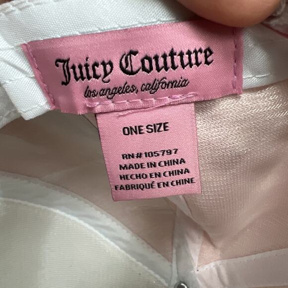 Juicy Couture Rhinestones Heart Women Baseball Hat Cap Pink NWT - Picture 10 of 10